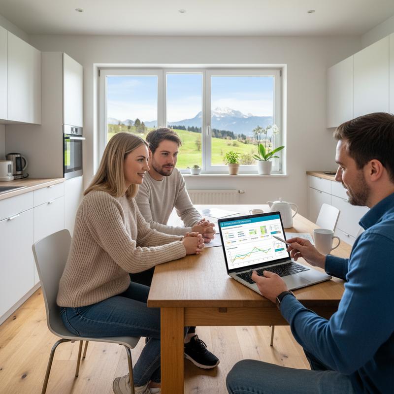 Solarpanels auf Einfamilienhaus in der Schweiz